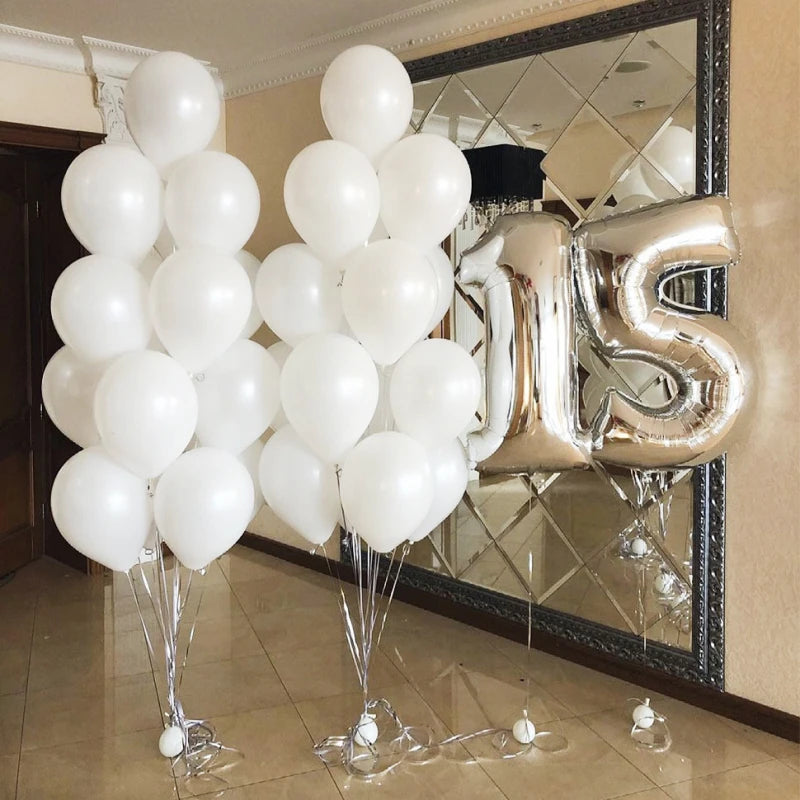 15 Number Foil Balloons with Latex Balloons Bouquet