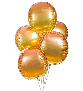 Round Shape Foil Helium Balloons Bouquet