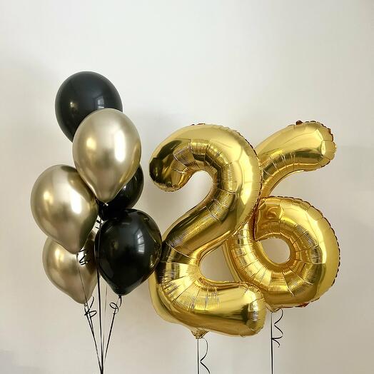 26 Number Foil Balloon with Latex Balloon Bouquet