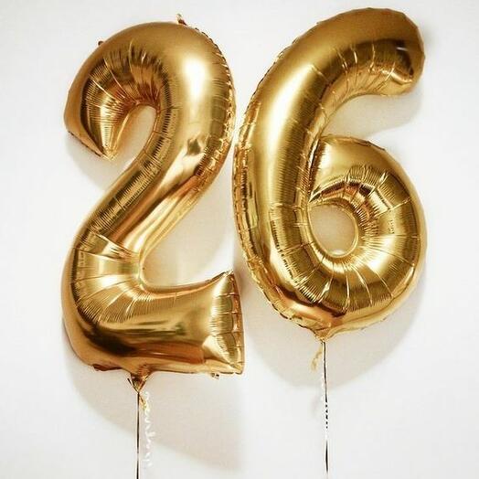 26 number foil balloons