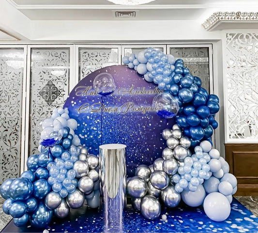 Blue Balloons Birthday Garland