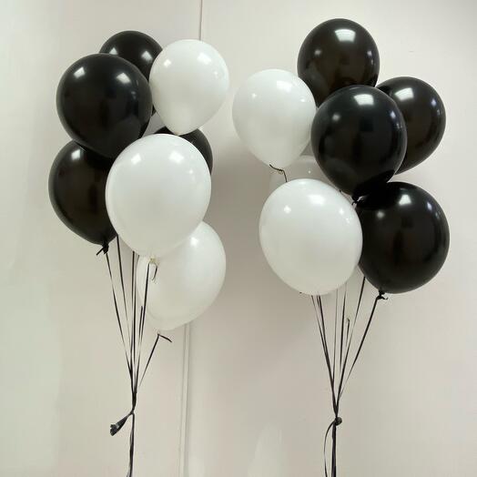 BLACK AND WHITE LATEX BALLOON BOUQUET