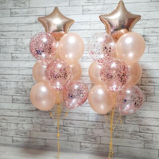 Balloons Bouquet with Confetti