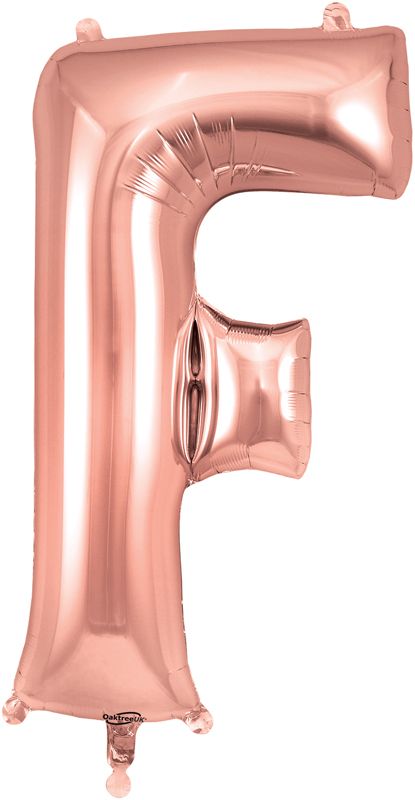 Rose Gold Letter F
