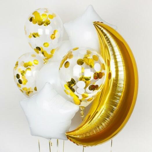 Star Foil and Latex Balloons Bouquet