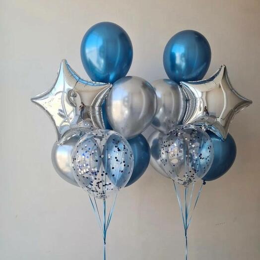 Star Foil with Latex Balloons Bouquet