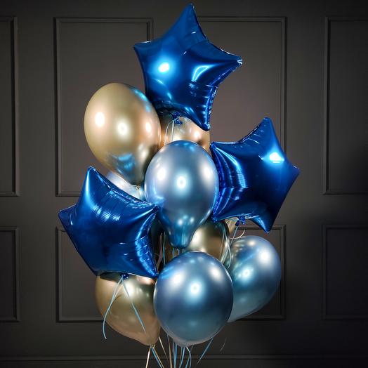 Latex Chrome balloons with foil heart shaped balloons