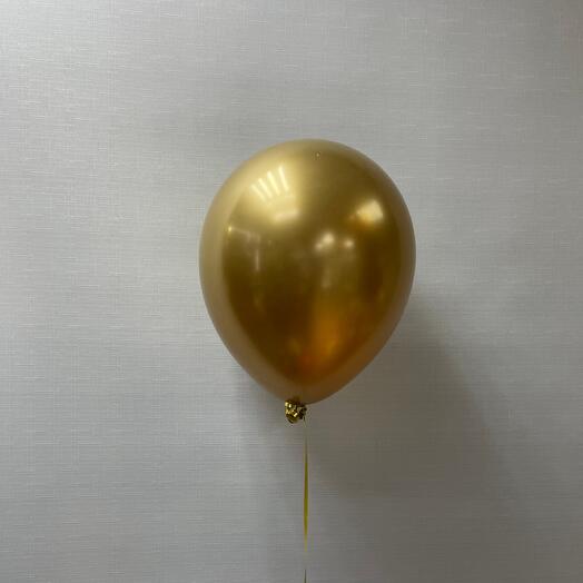 Gold chrome latex balloon