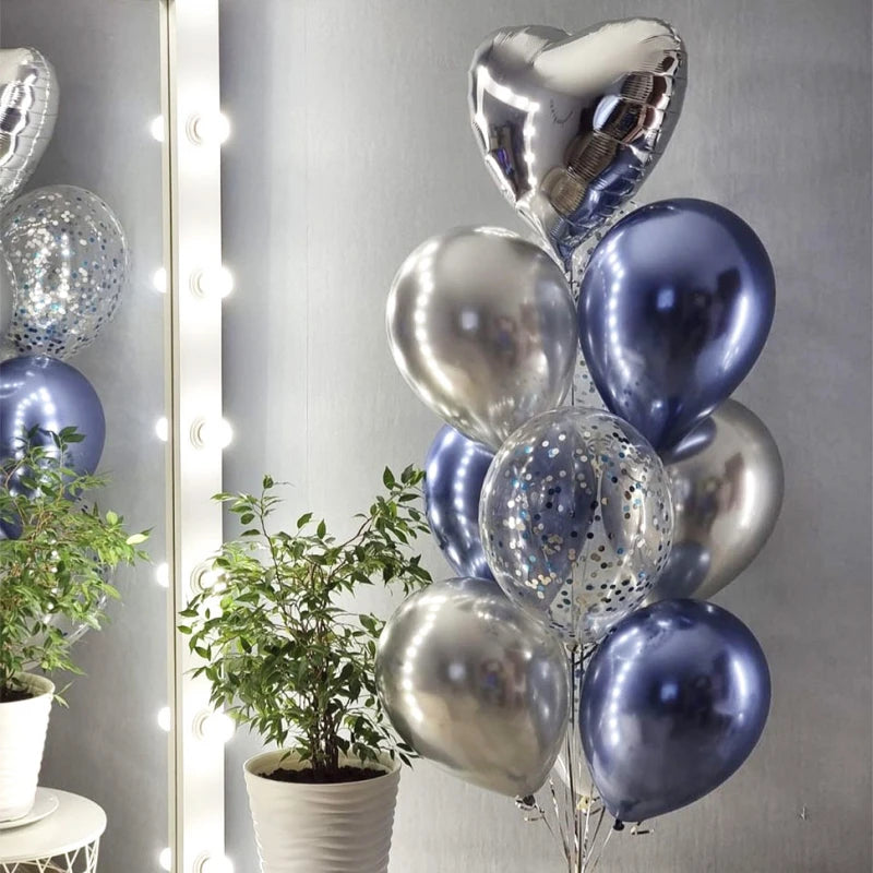 Foil Heart shape with latex balloons