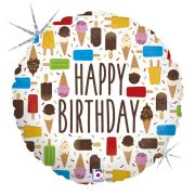 Happy Birthday Foil Balloon 18'' with Helium