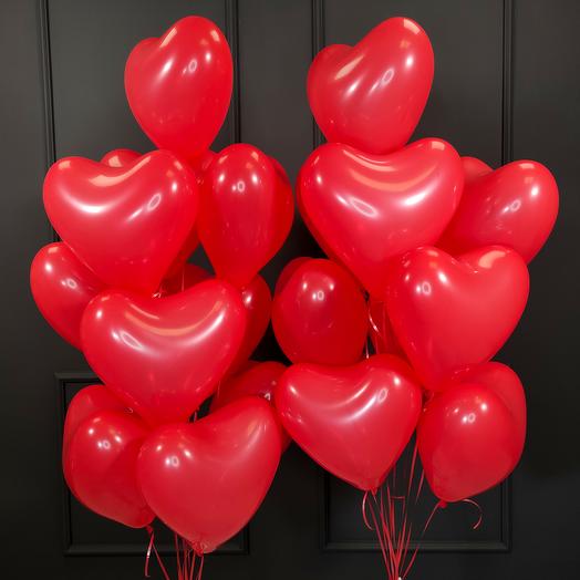 Latex red heart shape balloons