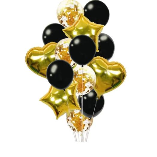 Balloons Bouquet with Star & Heart Shape Foil balloons.