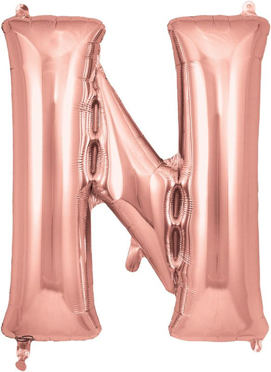 Rose Gold Letter N