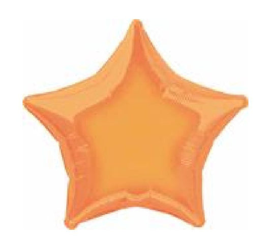 Orange Star Foil Balloon 18'' with Helium