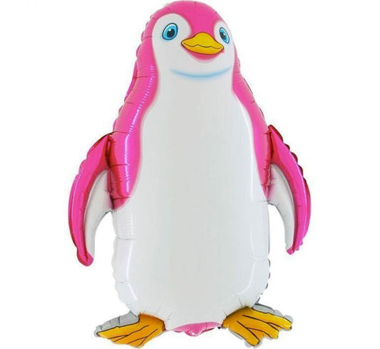 Pink Penguin Foil Balloon 32'' with Helium