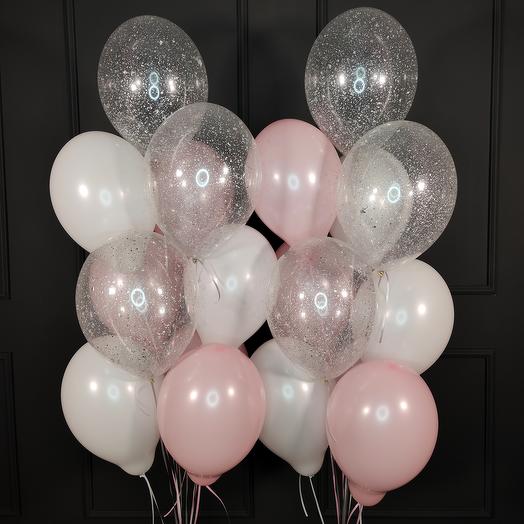 2 latex balloons bouqute with weight