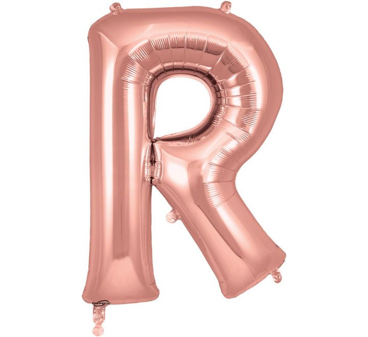 Rose Gold Letter R