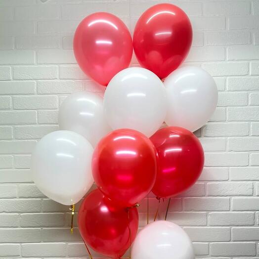 Red and White Balloons Bouquet