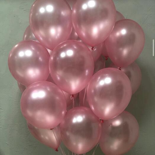 Latex Chrome balloon bouquet with helium