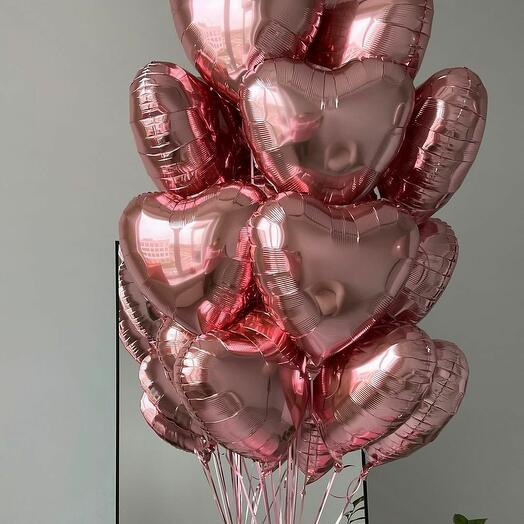 Rose gold 18'' foil heart shaped balloon