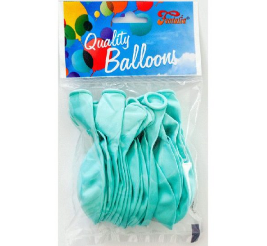 Vintage Blue Latex Balloons 12'' without Helium (Pack of 15)