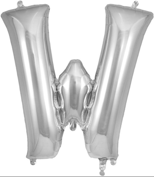 Silver W Letter