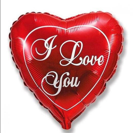 I Lover You Red Heart Foil Balloon