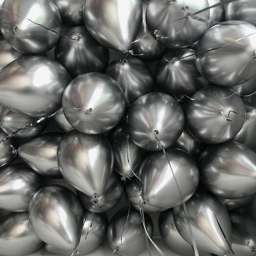 Siliver chrome ceiling balloons