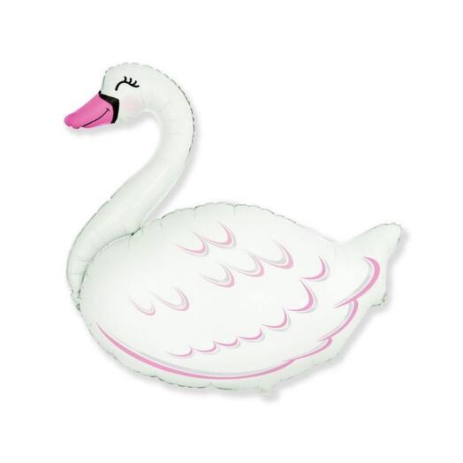 Swan FOIL Balloon with Helium.