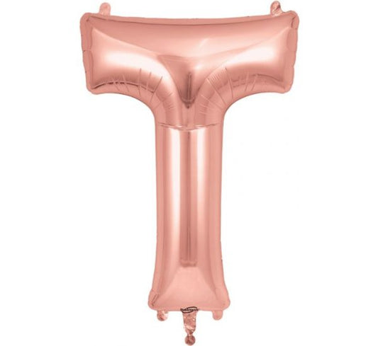Rose Gold Letter T