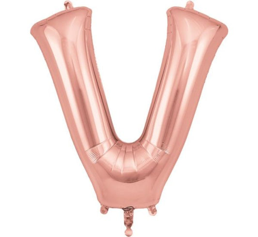 Rose Gold Letter V