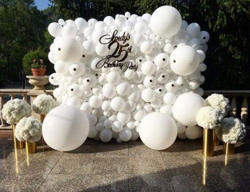 White Balloons Wall