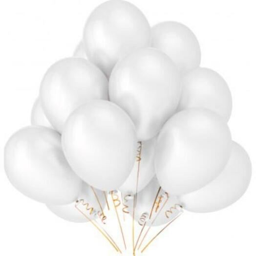 White Latex Balloons Bouquet