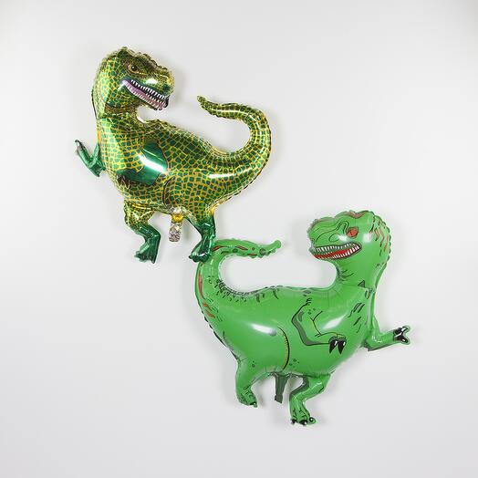 2 * Dino Shaped Foil Balloons