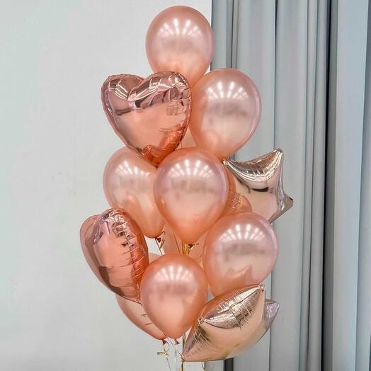 Latex and Foil balloons bouquet.
