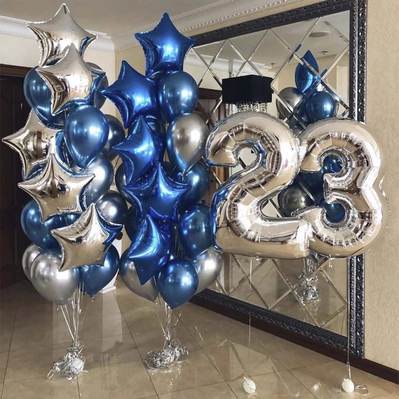 23 Number Foil with Latex Balloons Bouquet