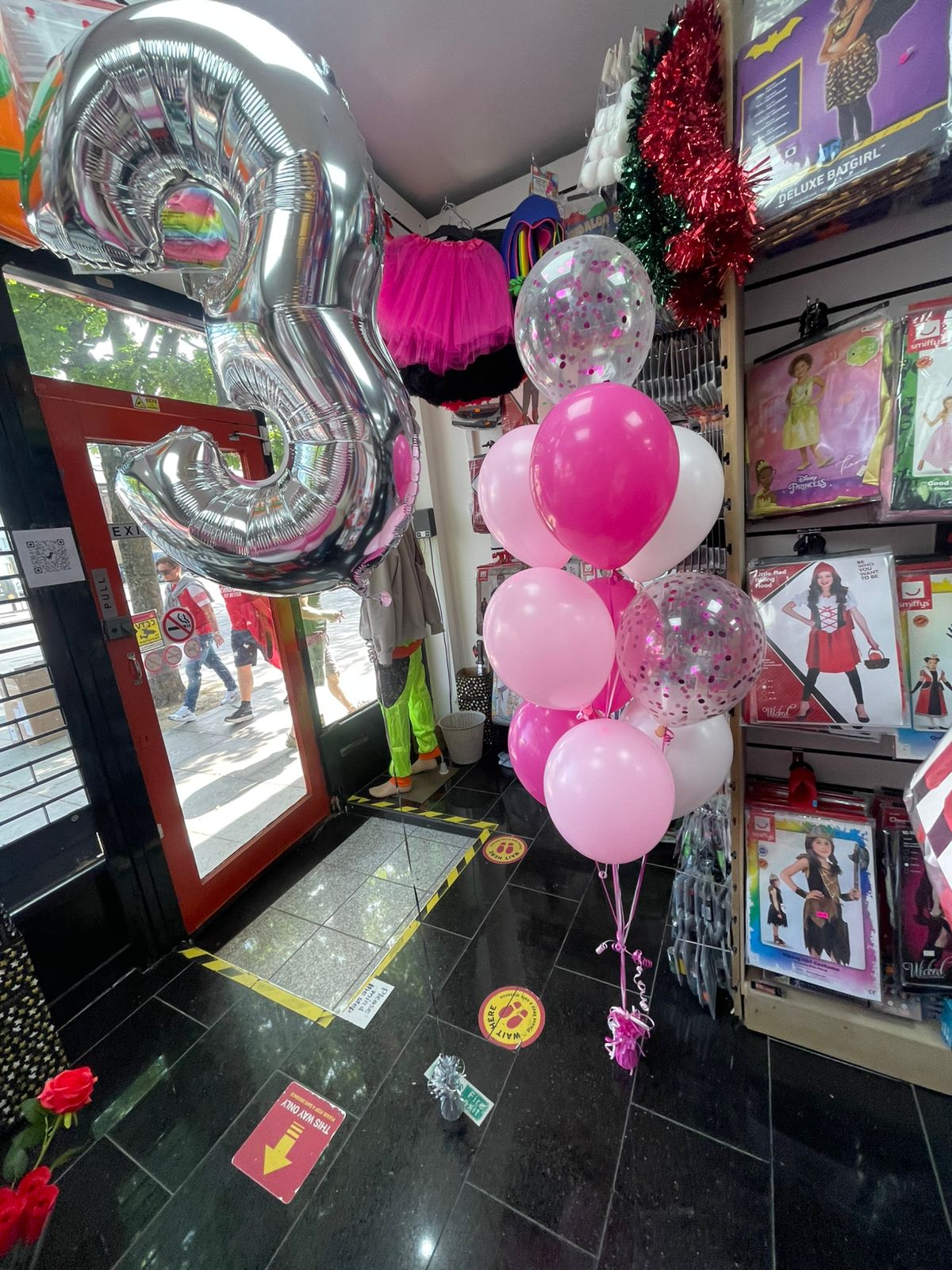 Number 3 Foil with Latex Balloons Bouquet