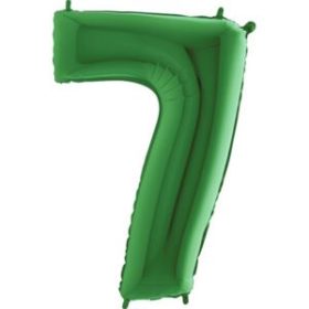 34″ Green Foil Number 7 Helium Balloon
