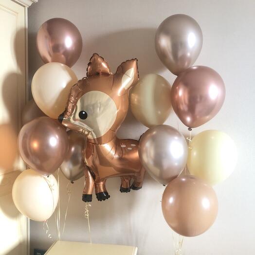 Latex  & foil  balloons bouquet