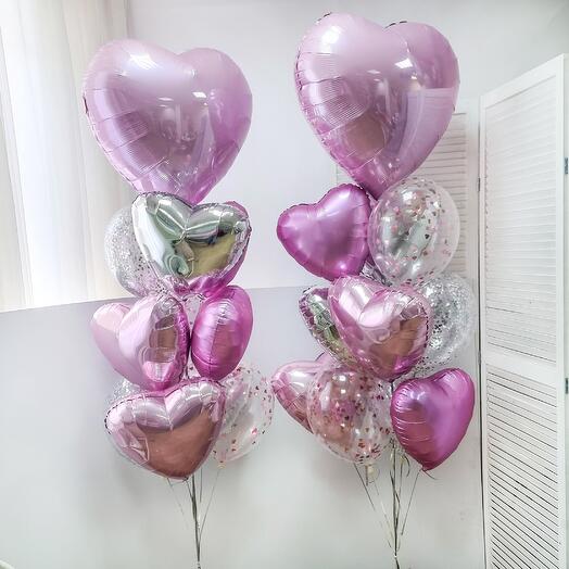 Big Heart Luxury Balloons Bouquet
