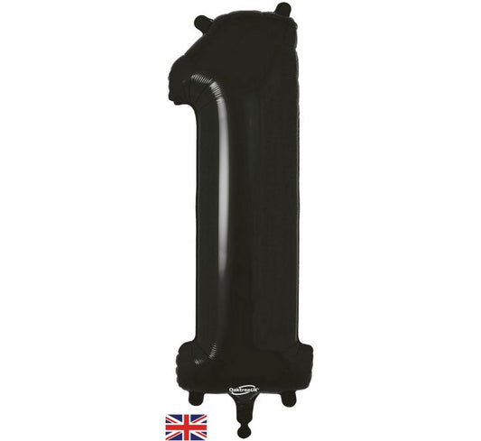 Black Number 1 Balloon