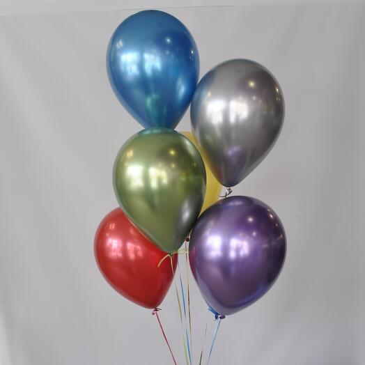 Chrome Colourful Latex  Balloons Bouquet.