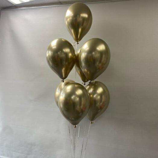 Chrome gold latex balloons bouqute