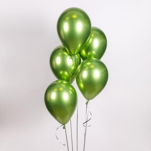 Green latex balloons bouquet