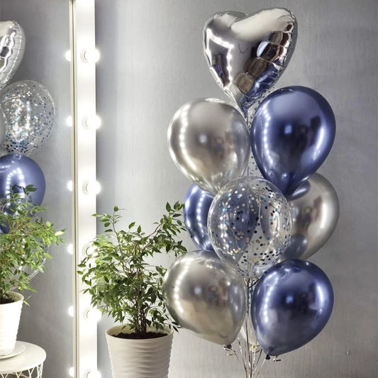 Foil Heart shape with latex balloons