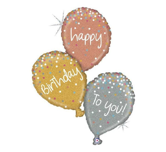 Happy Birthday To You Foil Balloon 34'' with Helium