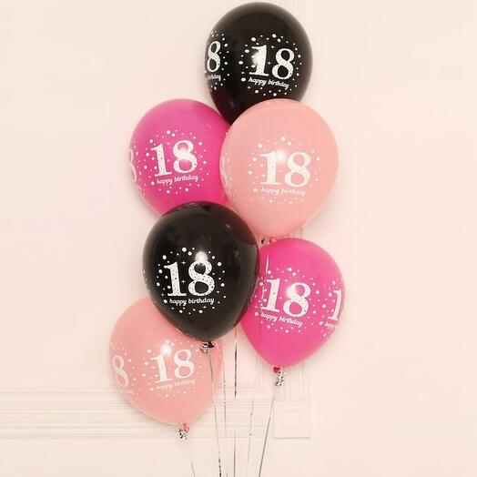 18 Number Latex Balloons Bouquet