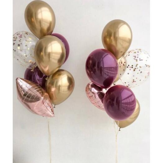 Heart and Star Foil with Latex Balloons Bouquet