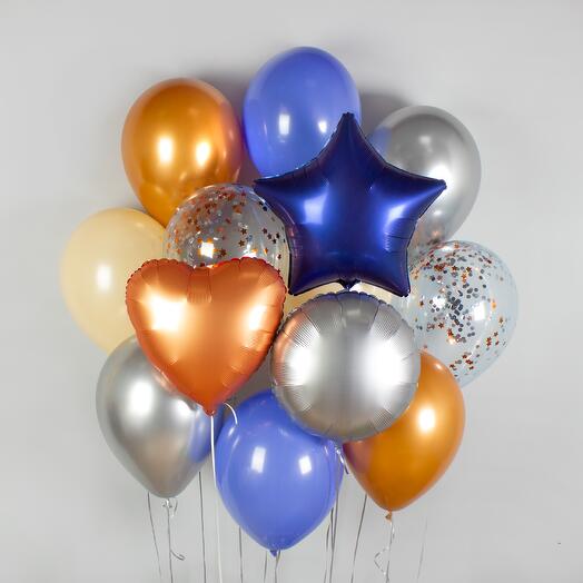 Mixed Latex And Foil balloons bouquet