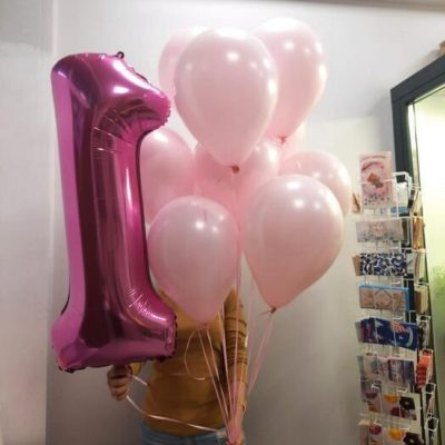 Foil Number Balloons with Clusters